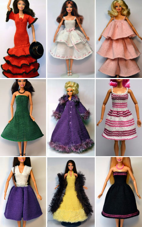 Amazing Barbie Clothes to Knit for Free