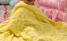 Baby Blocks Blanket and Hat Set Knit Pattern Free