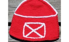 Barn Dishcloth Shaped Free Knit Pattern