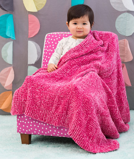 Basketweave Baby Blanket free knit pattern
