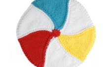 Beachball Dishcloth Free Intermediate Knit Pattern