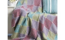 Bernat Mitered Blanket Free Easy Knit Pattern