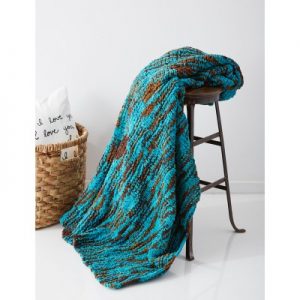 Big Basketweave Blanket Free Beginner Knit Pattern