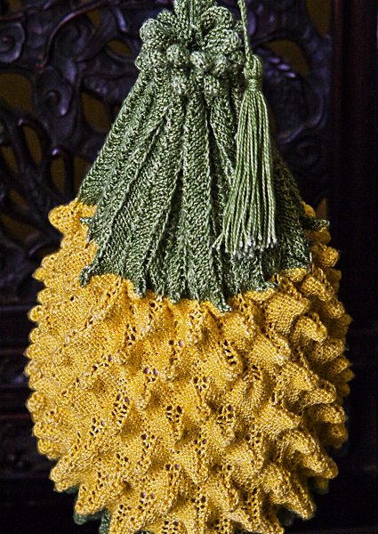 Big Pineapple Bag Free Knitting Pattern