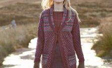 Bowie Fair Isle Long Cardigan Free Knitting Pattern