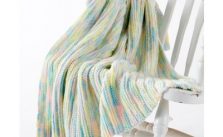Caron Little Ridges Baby Blanket Free Beginner Knit Pattern