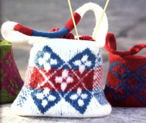 Celtic Flower Bag Felted Free Knitting Pattern - Knitting Bee
