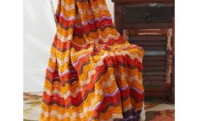 Chevron Retro Free Intermediate Afghan Knit Pattern