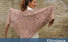 Chrysanthemum – garter stitch striped shawl