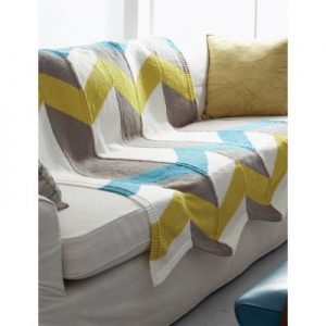 Color Pop Chevron Blanket Free Knitting Pattern