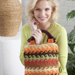 Color Waved Knit Bag Free Pattern