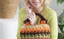 Color Waved Knit Bag Free Pattern