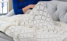 Delicate Diamonds Throw Free Knitting Pattern