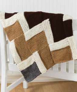 Easy Knit Zigzag Afghan free knitting pattern