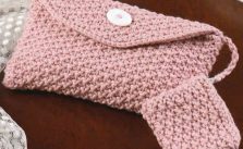 Silky Pink Evening Bag with Coin Purse