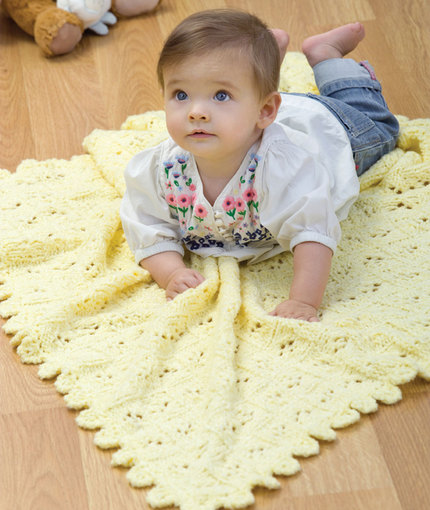 Eyelet Baby Blanket Free Knitting Pattern