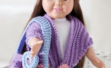 Floral Knit Doll Accessories Free Knit Pattern