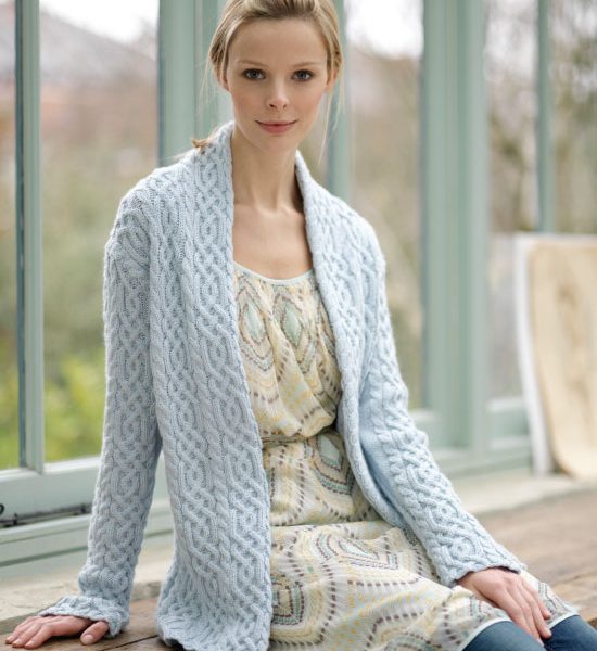 Free Cabled Jacket Debble Bliss Knitting Pattern