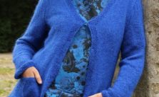 Free stockinette cardigan knit pattern with pockets