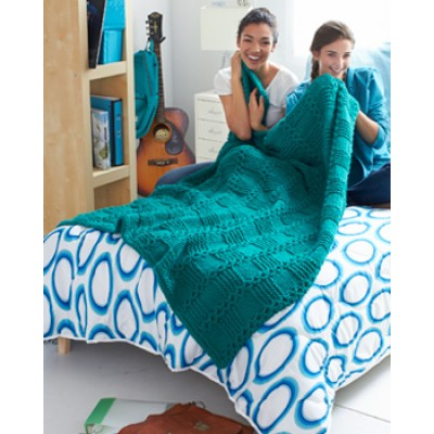 Garter Blocks Blanket Free Intermediate Knit Pattern