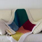 Garter squares knit blanket free pattern