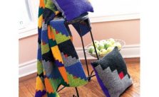 Graphic Blocks Free Easy Afghan Knit Pattern