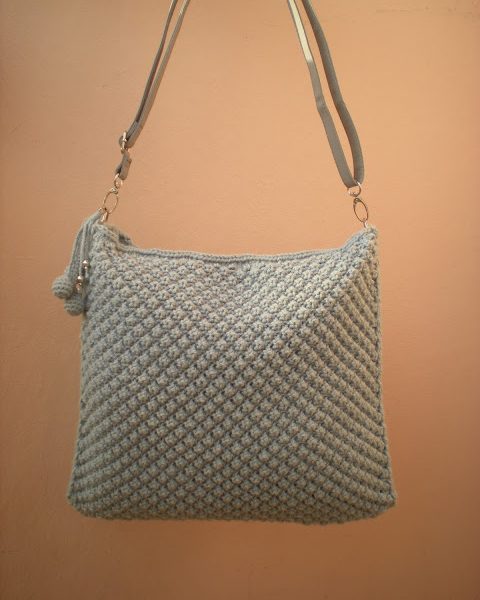 Grey bubble purse with beaded charm