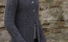 Hortensia Simple Garter Cardigan Free Knitting Pattern