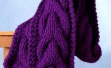 Jumbo cable scarf free knitting pattern