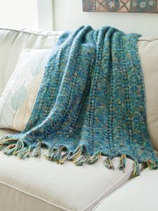 Kachess Ripple Stitch Throw Free Knitting Pattern