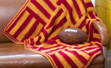 Knit Stadium Lapghan Free Knitting Pattern