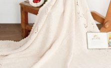Lace diamond border throw free knitting pattern