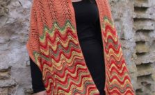 Large ripple stitch scarf knitting pattern free