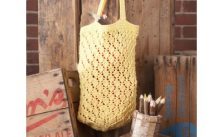 Lattice Lace Market Bag Free Knitting Pattern