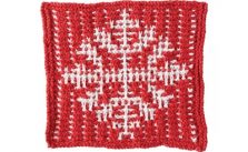 Mosaic Snowflake Dishcloth Free Knitting Pattern