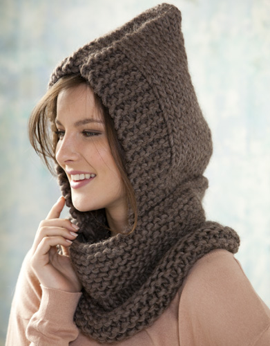 Neck Warmer With Hood Free Knitting Pattern