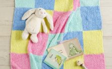 Nippers Checkerboard Baby Blanket Free Knitting Pattern