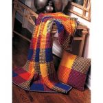 Patons Boldly Colored Plaid Afghan Free Easy Knit Pattern
