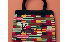 Patons Crazy Stripes “Knit” Bag Free Pattern