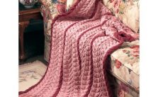 Patons Falling Leaves Free Intermediate Afghan Knit Pattern