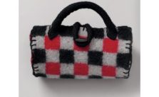 Patons Felted Buffalo Plaid Roll Bag