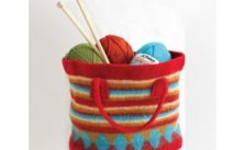 Patons Felted Striped Shopping Bag