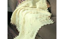 Patons Garter and Shell Squares Free Intermediate Afghan Knit Pattern