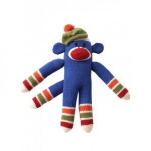Patons Knit Striped Funky Monkey Free Easy Child’s Toy Knit Pattern