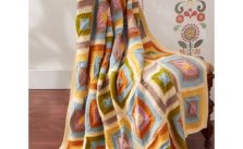 Patons Patchwork Blanket Free Intermediate Knitting Pattern