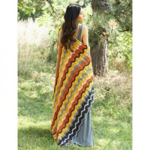 Patons Shaded Chevrons Blanket Free Easy Knit Pattern