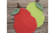 Pear-y Nice Dishcloth Free Easy Knit Pattern