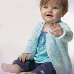 Picot edge baby jacket free knitting pattern