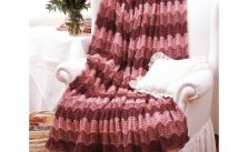 Pink Ripple Blanket Free Easy Knit Pattern