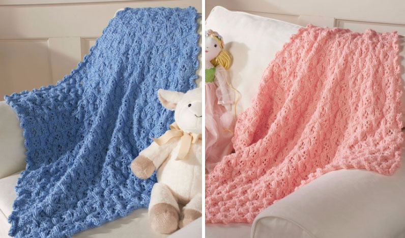 Free free lace baby blanket knitting patterns Patterns ...